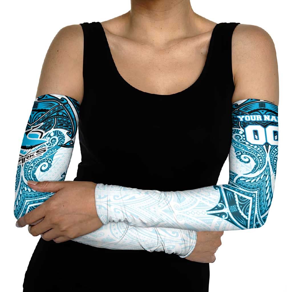 Personalized Cronulla-Sutherland Sharks Arm Sleeves Polynesian Tribal Pattern Style