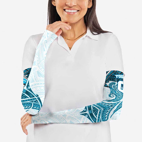 Personalized Cronulla-Sutherland Sharks Arm Sleeves Polynesian Tribal Pattern Style