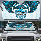 Personalized Cronulla-Sutherland Sharks Auto Sun Shade Polynesian Tribal Pattern Style