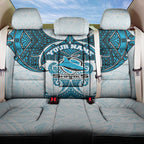 Personalized Cronulla-Sutherland Sharks Back Car Seat Cover Polynesian Tribal Pattern Style