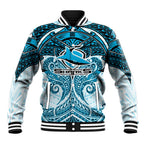 Personalized Cronulla-Sutherland Sharks Baseball Jacket Polynesian Tribal Pattern Style