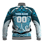 Personalized Cronulla-Sutherland Sharks Baseball Jacket Polynesian Tribal Pattern Style
