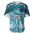 Personalized Cronulla-Sutherland Sharks Baseball Jersey Polynesian Tribal Pattern Style