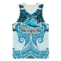 Personalized Cronulla-Sutherland Sharks Basketball Jersey Polynesian Tribal Pattern Style