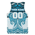 Personalized Cronulla-Sutherland Sharks Basketball Jersey Polynesian Tribal Pattern Style