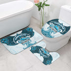 Personalized Cronulla-Sutherland Sharks Bathroom Set Polynesian Tribal Pattern Style