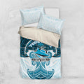 Personalized Cronulla-Sutherland Sharks Bedding Set Polynesian Tribal Pattern Style