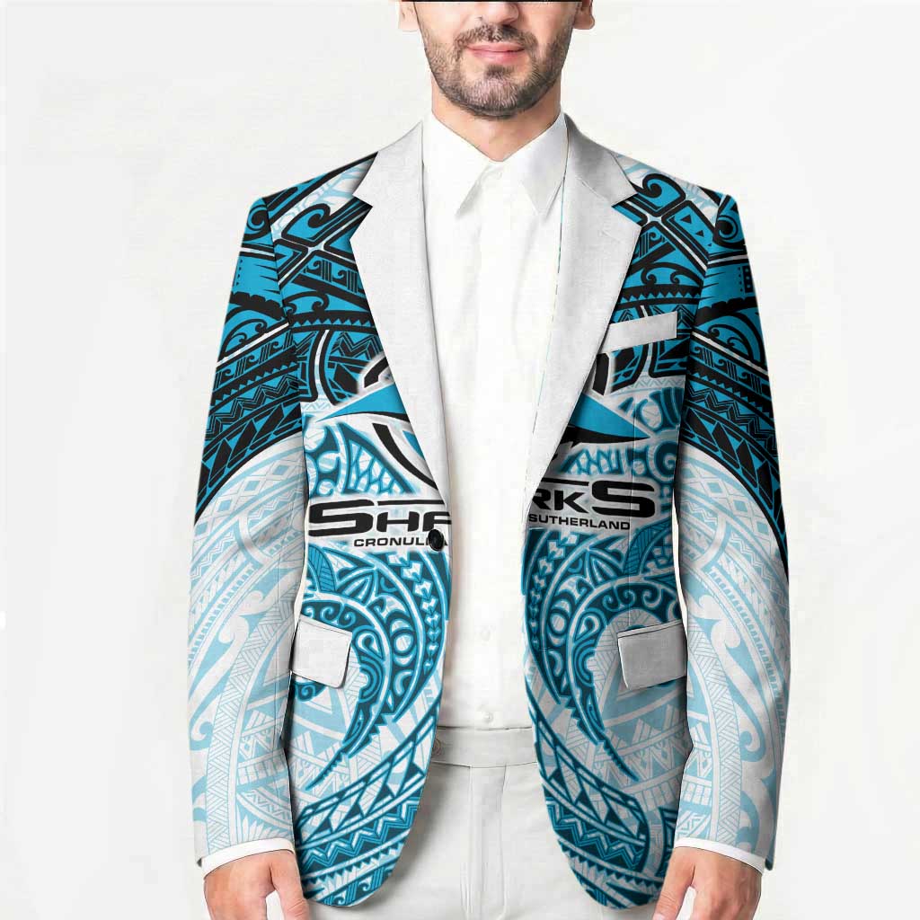 Personalized Cronulla-Sutherland Sharks Blazer Polynesian Tribal Pattern Style