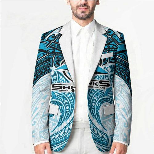 Personalized Cronulla-Sutherland Sharks Blazer Polynesian Tribal Pattern Style