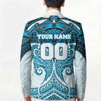 Personalized Cronulla-Sutherland Sharks Blazer Polynesian Tribal Pattern Style