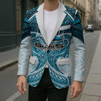 Personalized Cronulla-Sutherland Sharks Blazer Polynesian Tribal Pattern Style