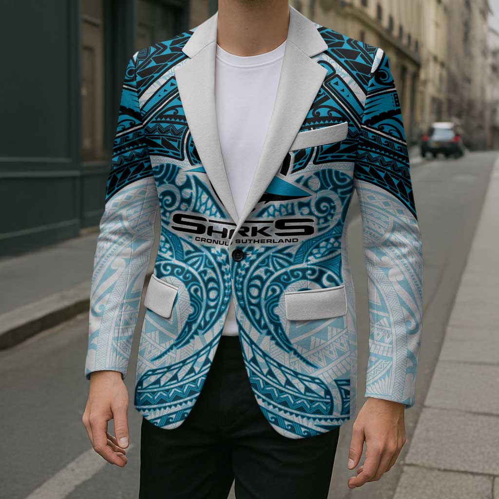 Personalized Cronulla-Sutherland Sharks Blazer Polynesian Tribal Pattern Style