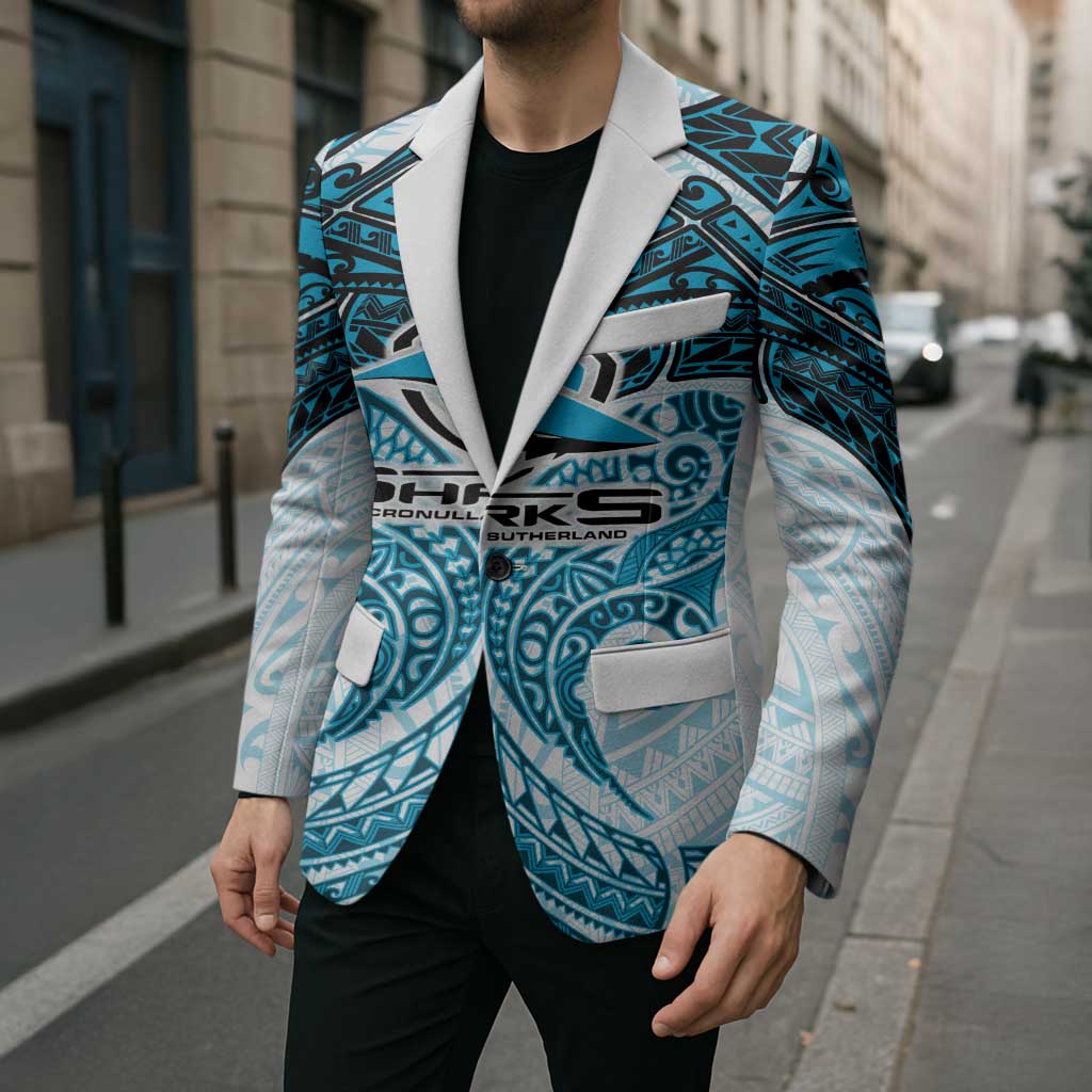 Personalized Cronulla-Sutherland Sharks Blazer Polynesian Tribal Pattern Style