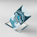 Personalized Cronulla-Sutherland Sharks Canvas Wall Art Polynesian Tribal Pattern Style