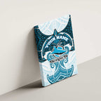 Personalized Cronulla-Sutherland Sharks Canvas Wall Art Polynesian Tribal Pattern Style