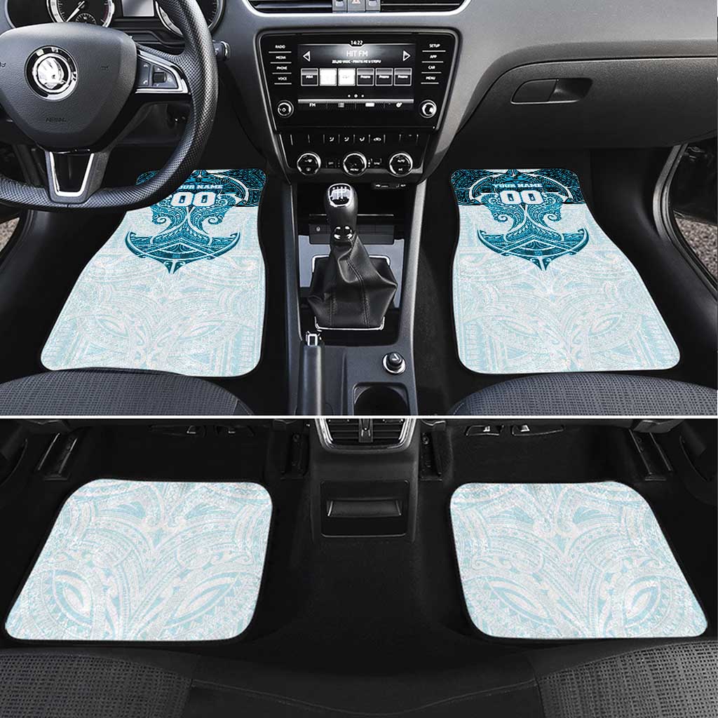 Personalized Cronulla-Sutherland Sharks Car Mats Polynesian Tribal Pattern Style