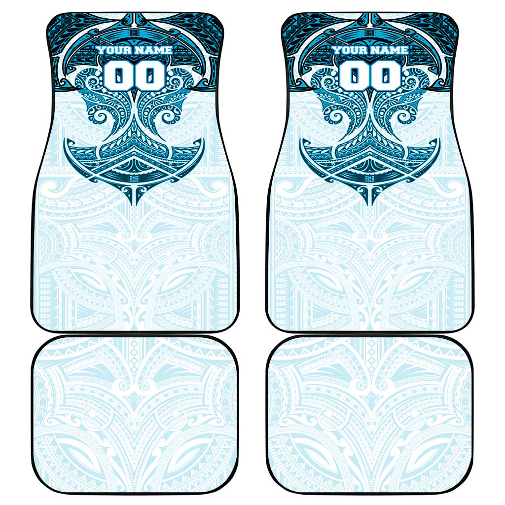 Personalized Cronulla-Sutherland Sharks Car Mats Polynesian Tribal Pattern Style