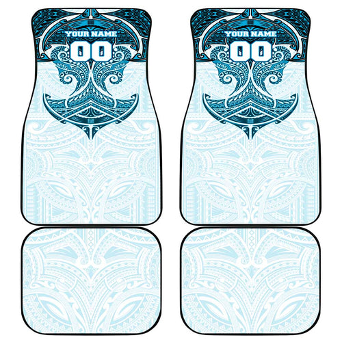 Personalized Cronulla-Sutherland Sharks Car Mats Polynesian Tribal Pattern Style