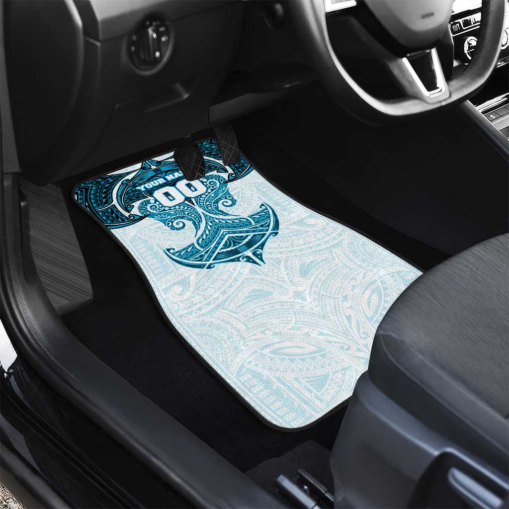Personalized Cronulla-Sutherland Sharks Car Mats Polynesian Tribal Pattern Style