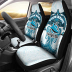 Personalized Cronulla-Sutherland Sharks Car Seat Cover Polynesian Tribal Pattern Style
