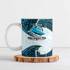 Personalized Cronulla-Sutherland Sharks Ceramic Mug Polynesian Tribal Pattern Style