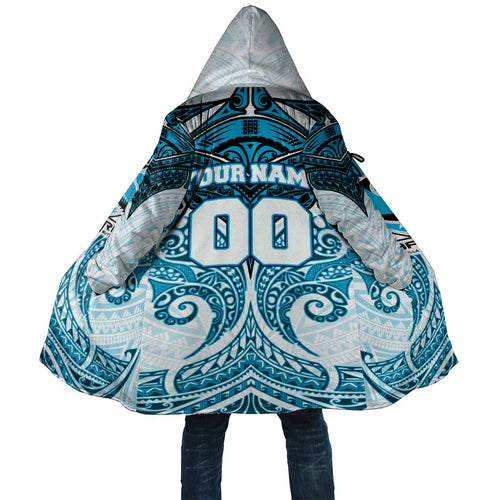 Personalized Cronulla-Sutherland Sharks Cloak Polynesian Tribal Pattern Style