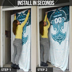 Personalized Cronulla-Sutherland Sharks Door Cover Polynesian Tribal Pattern Style