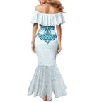 Personalized Cronulla-Sutherland Sharks Family Matching Mermaid Dress and Hawaiian Shirt Polynesian Tribal Pattern Style