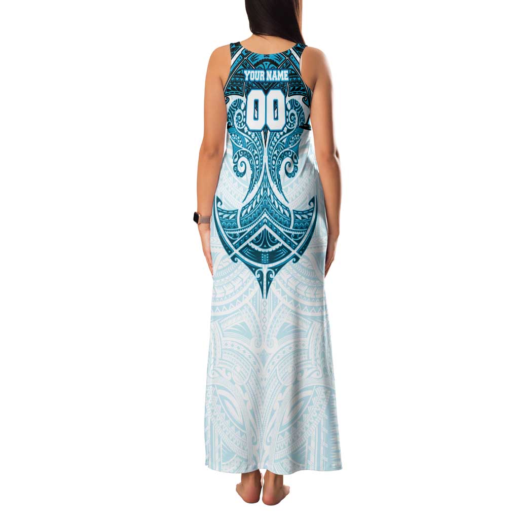 Personalized Cronulla-Sutherland Sharks Family Matching Tank Maxi Dress and Hawaiian Shirt Polynesian Tribal Pattern Style