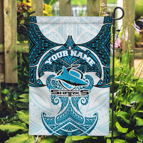 Personalized Cronulla-Sutherland Sharks Garden Flag Polynesian Tribal Pattern Style