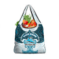 Personalized Cronulla-Sutherland Sharks Grocery Bag Polynesian Tribal Pattern Style