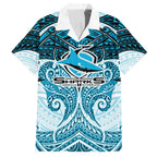 Personalized Cronulla-Sutherland Sharks Hawaiian Shirt Polynesian Tribal Pattern Style