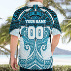 Personalized Cronulla-Sutherland Sharks Hawaiian Shirt Polynesian Tribal Pattern Style