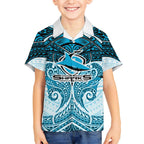 Personalized Cronulla-Sutherland Sharks Hawaiian Shirt Polynesian Tribal Pattern Style