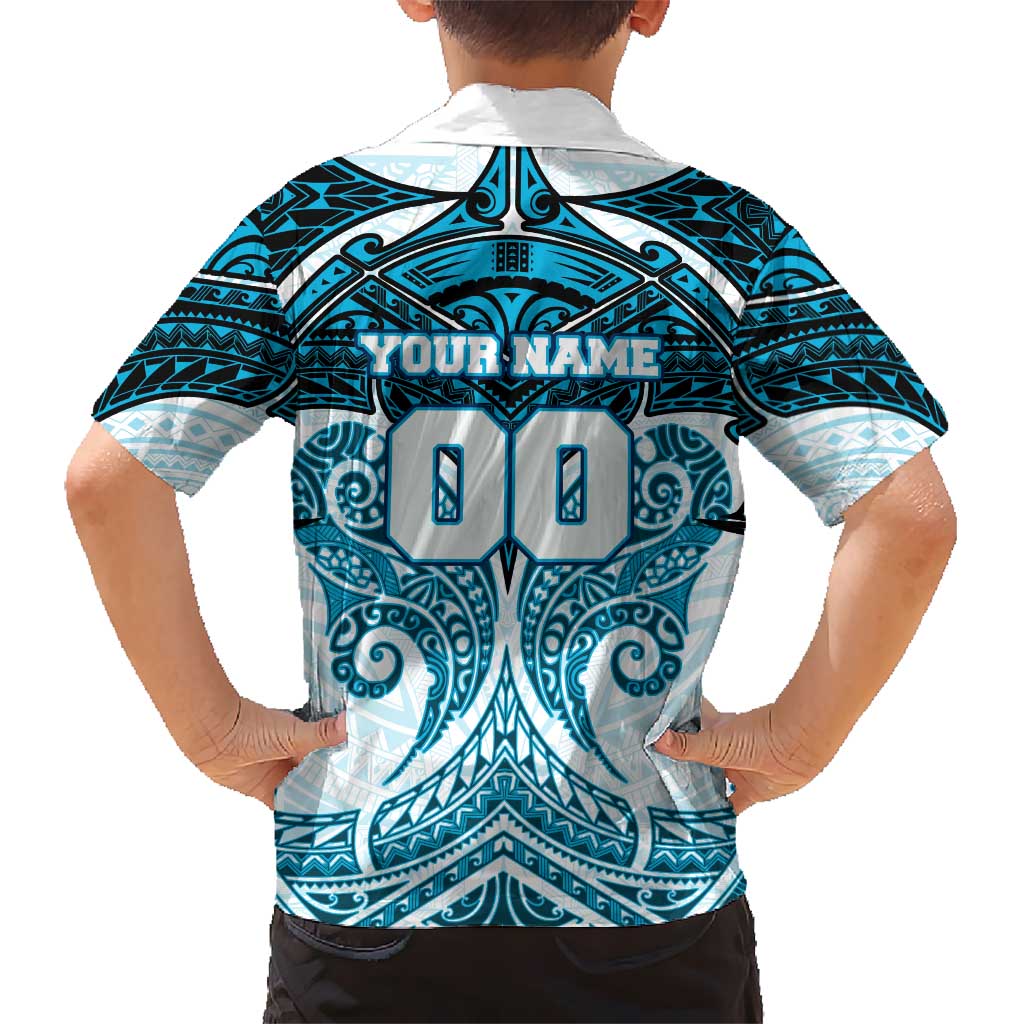 Personalized Cronulla-Sutherland Sharks Hawaiian Shirt Polynesian Tribal Pattern Style