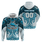 Personalized Cronulla-Sutherland Sharks Hoodie Polynesian Tribal Pattern Style