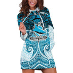 Personalized Cronulla-Sutherland Sharks Hoodie Dress Polynesian Tribal Pattern Style