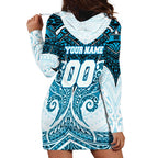 Personalized Cronulla-Sutherland Sharks Hoodie Dress Polynesian Tribal Pattern Style
