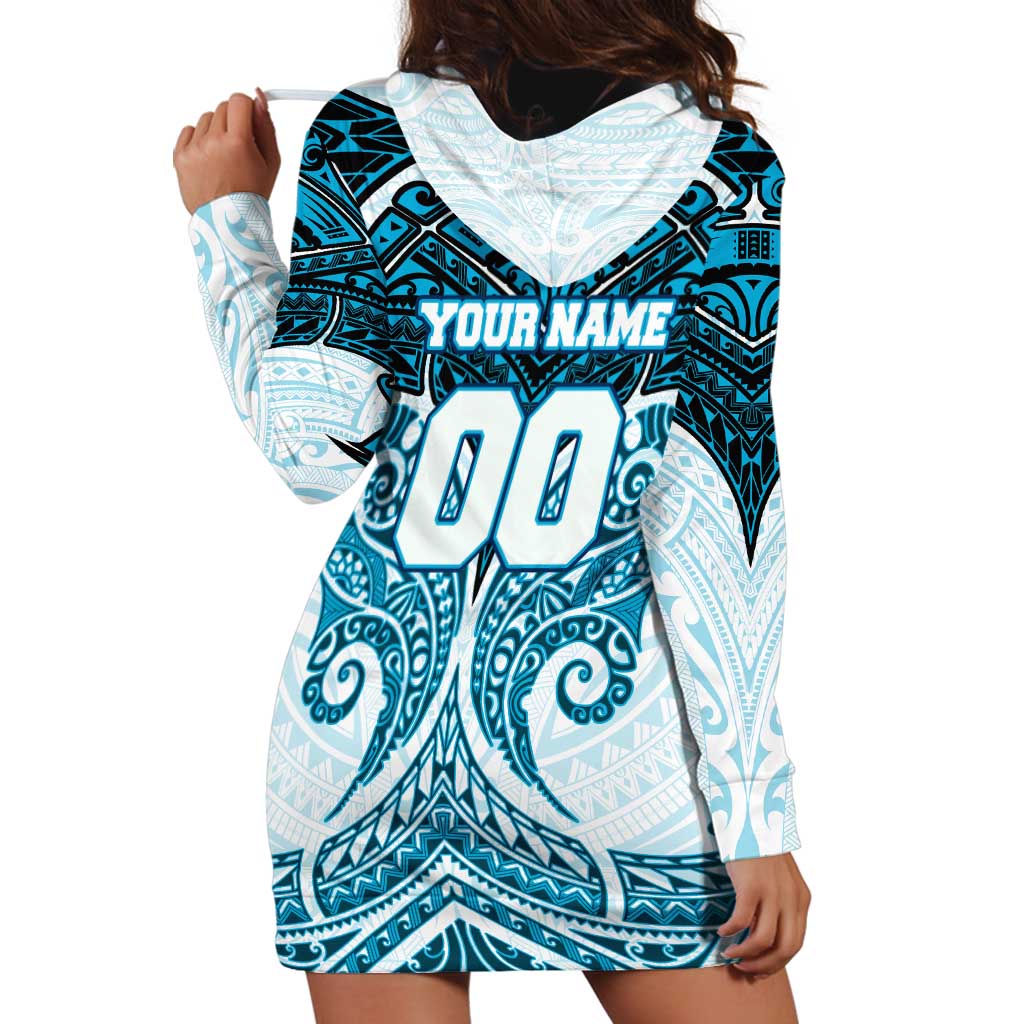 Personalized Cronulla-Sutherland Sharks Hoodie Dress Polynesian Tribal Pattern Style