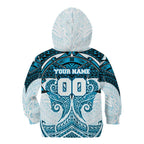 Personalized Cronulla-Sutherland Sharks Kid Hoodie Polynesian Tribal Pattern Style