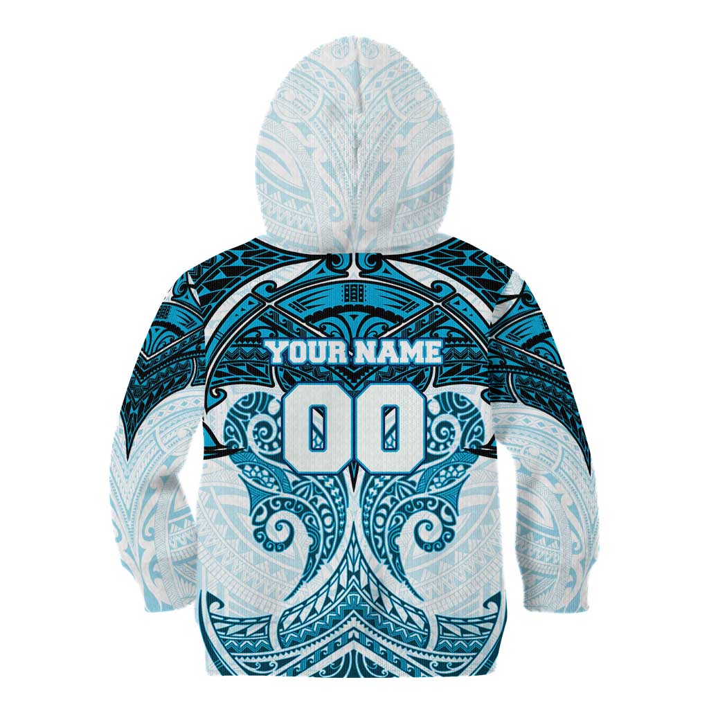 Personalized Cronulla-Sutherland Sharks Kid Hoodie Polynesian Tribal Pattern Style