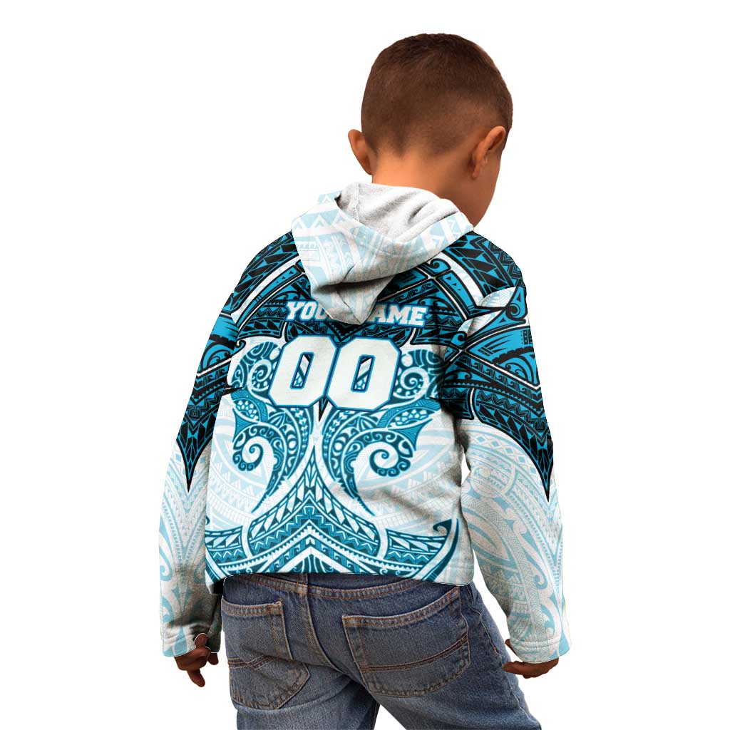 Personalized Cronulla-Sutherland Sharks Kid Hoodie Polynesian Tribal Pattern Style
