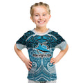 Personalized Cronulla-Sutherland Sharks Kid T Shirt Polynesian Tribal Pattern Style