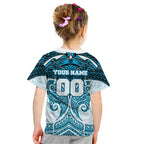 Personalized Cronulla-Sutherland Sharks Kid T Shirt Polynesian Tribal Pattern Style