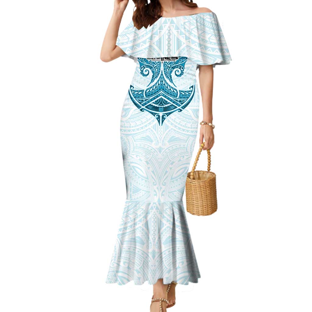 Personalized Cronulla-Sutherland Sharks Mermaid Dress Polynesian Tribal Pattern Style
