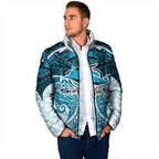 Personalized Cronulla-Sutherland Sharks Padded Jacket Polynesian Tribal Pattern Style