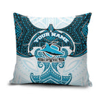 Personalized Cronulla-Sutherland Sharks Pillow Cover Polynesian Tribal Pattern Style