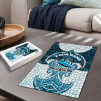 Personalized Cronulla-Sutherland Sharks Puzzle Polynesian Tribal Pattern Style