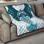 Personalized Cronulla-Sutherland Sharks Quilt Polynesian Tribal Pattern Style