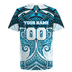 Personalized Cronulla-Sutherland Sharks Rugby Jersey Polynesian Tribal Pattern Style